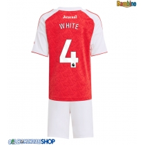 Maglie da calcio Arsenal Ben White #4 Prima Maglia Bambino 2025-26 Manica Corta + Pantaloni corti)